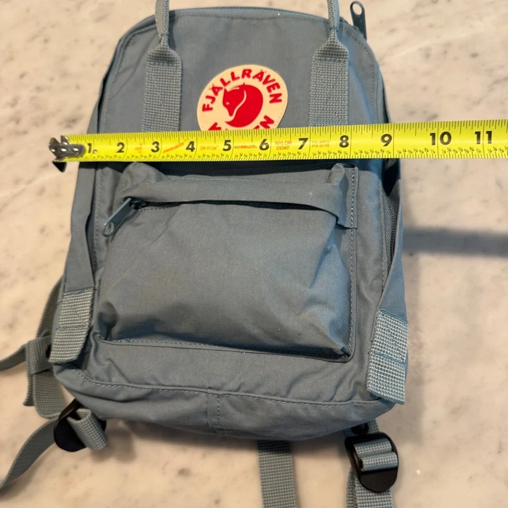 Fjallraven Kanken‎ Mini Backpack Blue Vinylon F Adjustable Straps Small Bag